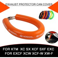 For KTM EXC XCF XC EXCF XCFW TPI 250 300 350 400 450 500 Accessories Exhaust Pipe Protection Ring Muffler Guard Can Cover Cap