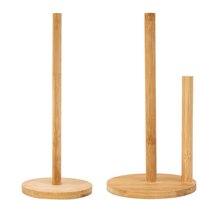 Wooden Paper Towel Holder Rustic Farmhouse Countertop Wooden Standing Paper Towel Holder Natural Anti-Skid Base Paper Towel