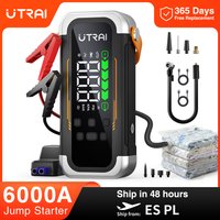UTRAI 5 w 1 6000A Rozrusznik samochodowy, pompa powietrza 150 PSI, szybki przepływ powietrza, dwufunkcyjna dmuchawa, powerbank PD30W, wzmacniacz akumulatora samochodowego