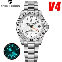 Pagani Design 2026 New Men's Automatic Mechanical Watch DG5833 Gmt Stainless Steel Waterproof 10Bar Sapphire Bgw-9 Reloj Hombre