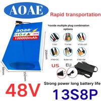 13s8p 48V 100ah 13s8p Lithium Battery Pack 48v 100000mAh 250W-2000W Citycoco Motorized Scooter Batteries Built in 50A BMS