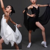 Latin Dance Dress Stage Performance Costume Competition Uniform Kids Clothes Children Clothing Latin Dance Wear Fringe Skirt