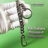 Rugged 10.5mm Stonewashed Pure Ti Keychain Belt Clip