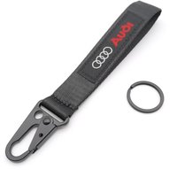Car Keychian Emblems Nylon Webbing Strap With Steel Spring Clip Key Ring For Audi A3 A4 A5 A6 A7 Q2 Q3 Q5 Q7 TT TTS Sline RS4 B5