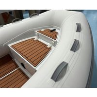 14ft Aluminum Hull RIB 4.2m Hypalon PVC Inflatable Boat 6-7 Person Rigid Motor Sport Yacht Fishing