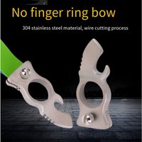 Finger Ring Slingshot Stainless Steel Flat Rubber Band Slingshot Multifunctional Portable Outdoor Hunting Slingshot