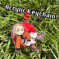 Iron Lung Captain Ava Keychain - Cute Acrylic Character Charm - Game Merchandise Pendant for Backpack Gift
