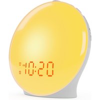 Wake Up Light Alarm Clock Sunrise/Sunset Simulation Digital Clock with Night Light FM Radio Desk Clocks Niditon