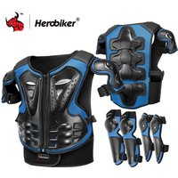 AliExpress HEROBIKER Children's Motorcycle Armor Anti Fall And Anti-collision Riding Equipment Bicycle Knee Pads Elbow Pads Chest And Back Protection
