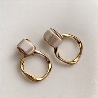 New Personalized Exaggerated Design Geometric Twisted Pendant Earrings, Women's Fashionable and Simple Daily Accessories