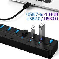 USB Hub 3.0 HUB USB 2.0 Multi USB Splitter Power Adapter 4/7 Ports Multiple Expander 2.0 With Switch ON/OFF For PC Accessories