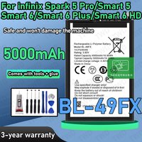 BL-49FX Large capacity 5000mAh Battery For infinix Spark 5 Pro/Smart 5/Smart 6 Batteries New High Quanlity+Free Tools