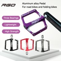 RGO CNC 3 Bearing Bicycle Pedals Ultralight BMX MTB Road Bike Pedals Non-slip Aluminum Alloy Reflective Cycling Accessories