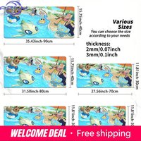 Pokemon Summer Pool Party Eevee Celebi Gaming Desk Mat Non-Slip Washable Mouse Pad