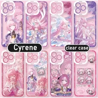 Honkai Star Rail Cyrene Phone Case For Samsung Galaxy S25 FE S24 S23 Ultra S22 S21 S20 Plus S23 S24 FE A56 A36 A26 Clear Cover