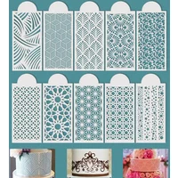 DIY Fondant Stencil Reusable Cake Decorating Stencil Plastic Spray Mold Stencils Cake Drawing Painting Decorating