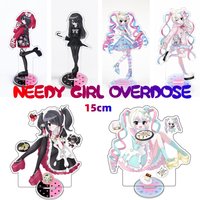 15cm NEEDY GIRL OVERDOSE Needy Streamer Overload Anime Acrylic Stand Figure Keychain Ame-chan Choten-chan KAngel Model Gift