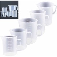250/500/1000/2000/5000ml Transparent Plastic Measure Cups Dual Scales Cup Liquid Measure Cup Kitchen Liquid Sample Measure Tool