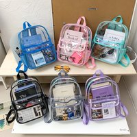 Transparent Exquisite PVC Fashion Backpacks Waterproof Durable Daily Commute School Bags hot sale Students Versatile Backpacks