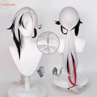 High Quality Fontaine Arlecchino Cosplay Wig The Knave Wigs Cosplay Long Straight Heat Resistant Synthetic Hair Wigs + Wig Cap
