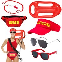 Baywatch CJ Parker Cosplay Costume Accessories Inflatable Board Cap Glasses Waist Bags Women Men Halloween Carnival Party Props