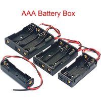 AAA Battery Case 1/2/3/4 Slot Battery Box Battery Holder With Leads With 1 2 3 4 Slots AAA Storage Box