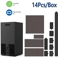 14Pcs Dust Plug for Xbox Series X Console Dust Proof Mesh Filter Jack Stopper Kit Silicone Dustproof Plug Game Accessories