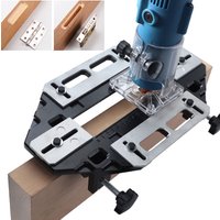 Wooden Door Hinge Hole Opener Installation Lock Wood Furniture Hinge Jig Drill Guide Drilling Tools Hinge Loacator Slotting