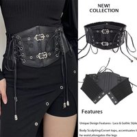 2026 Retro Style Elastic Lace Corset Belt for Women Gothic Punk Pin Buckle Cummerbund Tie Rope Shirt Dress Accessory