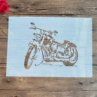 A4 29 *21cm DIY Stencils wall Painting Scrapbook Coloring Embossing Album Decorative Paper Card Template wall motorcycle