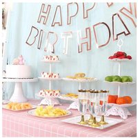 C90A Plastic Cake Stand Display Rack Wedding Decoration Birthday Cake Tray Dessert Cake Tools Desktop Tray for Wedding Birthday