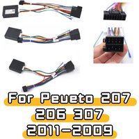 Radio Wiring Harness CAN Bus Decoder 16Pin Plug to ISO Connector Car Android Cable Adapter for Peugeot 206 307 Citroen Xsara
