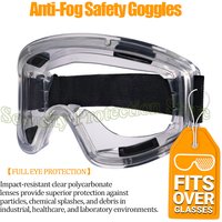 Anti-Fog Safety Goggles Fits Over Glasses Impact & Splash Resistant ANSI Z87.1 Goggles for Work & Industrial Use