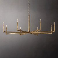 Retro American Old Tree Of 18th Century Copper Crystal LED Chandelier Lustre Suspension Luminaire Lampen For Living Room