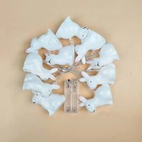 1PC 1.5M10 LED battery pack rabbit light string, suitable for indoor, bedroom, garden, party, Easter decoration