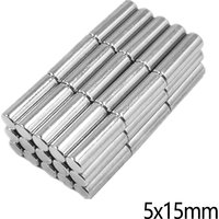 5x15mm Thick Round Neodymium Powerful Magnet 5*15 Long Cylinder Strong Magnets For Fridge DIY Building Scientific Craft 5x15