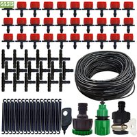 OASIS 5M-25M DIY Tropfbewässerungssystem Automatische Bewässerung Gartenschlauch Micro Drip Gartenbewässerungssets mit verstellbaren Tropfern