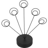 Desktop Photo Tree Holder Round Shaped Tree Holder Metal Display Stand Memo Frame Stand with Five Round Card Clips for Photos