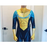 Halloween Invincible Cosplay Costume Zentai Bodysuit Suit Mark Grayson Adults Party Jumpsuit