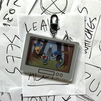 Marble Hornets Acrylic Shaker Charm Keychain