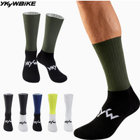 AliExpress YKYWBIKE Aero Spoke Cycling Socks Pro Racing Sports Socks Wider Non-Slip Stripe Road Bike MTB Socks Outdoors Bicycle Socks