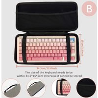 Hard Case Keyboard Storage Bag Grey Black Dustproof Protective Keyboard Box 60 75 80 95 100 Layout Mechanical Keyboard Case