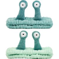 Cute Cartoon Snail Headbands for Women Girls Xmas Gift- Coral Elastic Shower Spa Hairband for Washing Face, Skincare Headbands