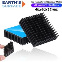 3D Printer Part Aluminum Heatsink For Nema17 42 Stepper Motor Ender3 Cooling Heat Sink Radiator 40x40x11mm With Adhesive Backing