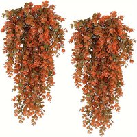 2Pcs artificial hanging vines, autumn foliage plants,plastic fake autumn garlands, Halloween decorative artificial flower plants