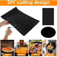 Non-Stick PTFE Oven Liner Mat Microwave Baking Sheet High Temp Resistant BBQ Grill Mat Reusable Easy Clean Kitchen Accessory