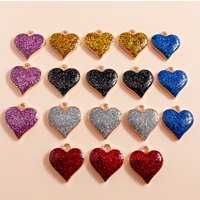 20pcs 16x17mm Cute Colorful Enamel Love Heart Charms Pendants for Drop Earrings Necklaces Bracelets DIY Crafts Jewelry Making
