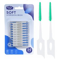 50~100PCS Silicone Interdental Brush Disposable Dental Floss Picks Cleaning Between Teeth Soft Hilo Dental Brace Brush Toothpick