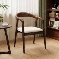 Cushion Pad Wooden Dining Chair White Nordic Luxury Bedroom Armchair Dining Chair Office Relaxing Sillones Modernos Furniture