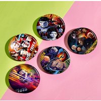 Star Trek Classic Vintage Creative Pins Funny Smiley Faces Round Snap-in Brooch Badge Backpack Hat Accessories Jewelry Gifts